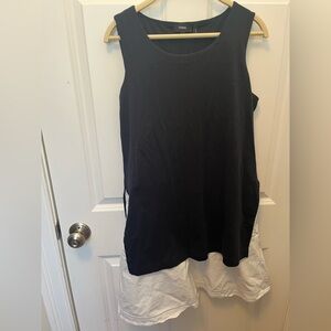 Theory Cotton navy and white Women's dress